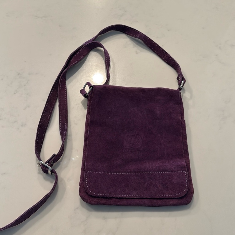 Authentic Italian suede satchel
